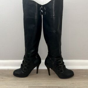 Aldo Vixen leather high heeled boots